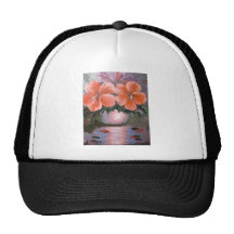 Fleurs de ketmie - vase casquettes de camionneur