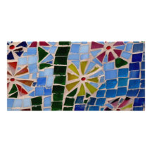 Fleurs de mosaïque photocartes personnalisées