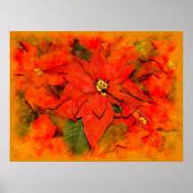 Fleurs de Noël Affiche