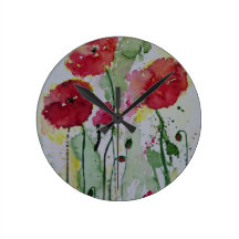 Fleurs de pavot horloges