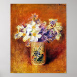 Fleurs de Renoir dans une copie d'affiche de vase