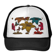 Fleurs de scintillement casquettes
