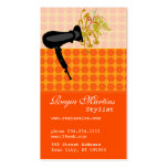Fleurs de soufflement de coiffeur cartes de visite professionnelles