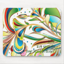 Fleurs de tourbillonnement magnifiques tapis de souris