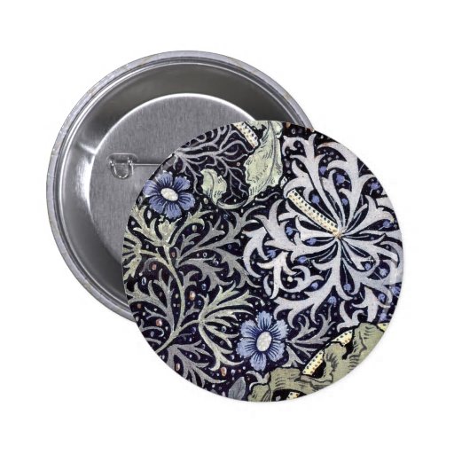 Fleurs de William Morris Pin's Avec Agrafe