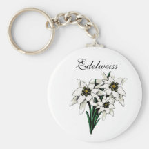 Fleurs d'edelweiss porte-clé