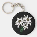 Fleurs d'edelweiss porte-clé