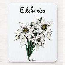 Fleurs d'edelweiss tapis de souris