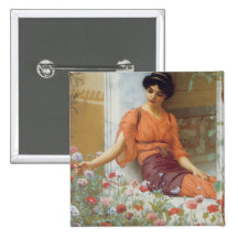 Fleurs d'été par John William Godward Badges