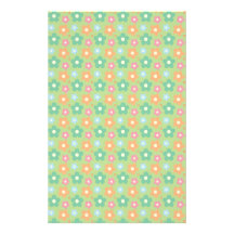 Fleurs en pastel papier à lettre personnalisé