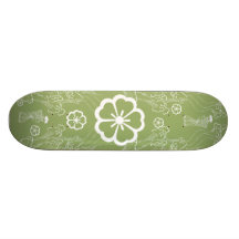 Fleurs et eau planches à roulettes customisées