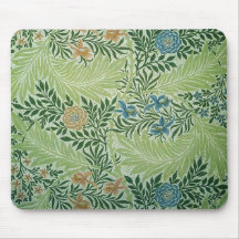 Fleurs et feuille Mousepad de vert Tapis De Souris