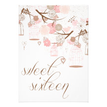 Fleurs et invitations roses de sweet sixteen de ca
