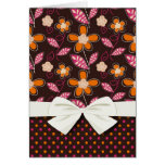 fleurs et pois chics mignons de griffonnage carte de vœux