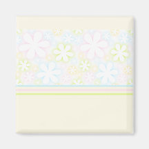 fleurs et rayures jaunes aimant