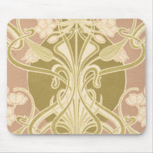 fleurs florales de nouveau d'art tapis de souris