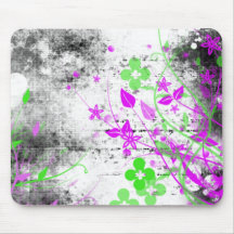 Fleurs grunges tapis de souris