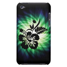 Fleurs hawaïennes rougeoyantes coques iPod touch 