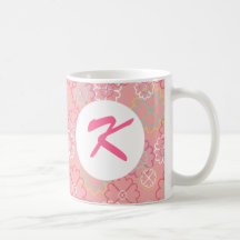 Fleurs imprimées par coutume de tasse de café de m