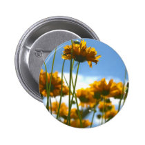 Fleurs jaunes badges publicitaires