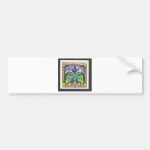 Fleurs jumelles victoriennes autocollant pour voiture