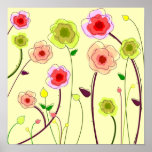 Fleurs lunatiques - affiche