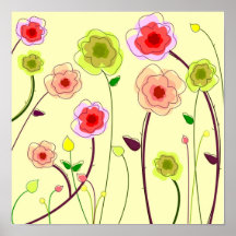 Fleurs lunatiques - affiche