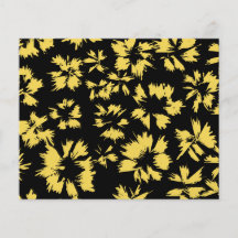 Fleurs noires et jaunes prospectus personnalisés