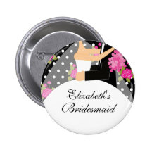 Fleurs nuptiales du bouton de demoiselle d'honneur pin's