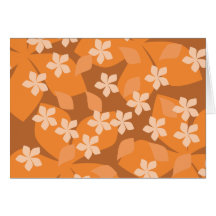 Fleurs oranges. Rétro modèle floral Carte De Vœux