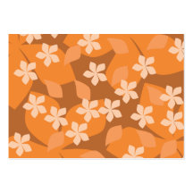 Fleurs oranges. Rétro modèle floral Cartes De Visite Personnelles