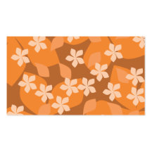 Fleurs oranges. Rétro modèle floral Cartes De Visite Personnelles