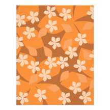 Fleurs oranges. Rétro modèle floral Cartons D'invitation