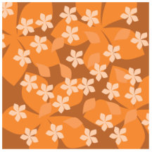 Fleurs oranges. Rétro modèle floral Découpage En Acrylique