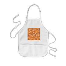 Fleurs oranges. Rétro modèle floral Tablier