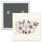 Fleurs peintes à la main badge