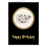 Fleurs peintes à la main carte de vœux