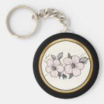 Fleurs peintes à la main porte-clés