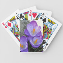Fleurs pourpres de ressort jeux de 52 cartes