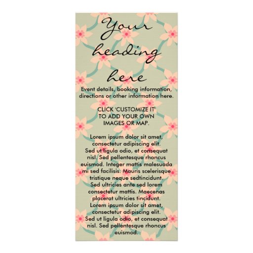 Fleurs roses, carte de support doubles cartes