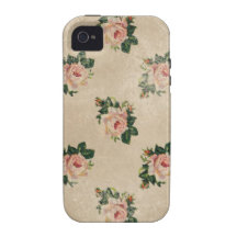 Fleurs roses de boho minable floral chic vintage d coques iPhone 4