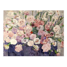 Fleurs roses par Mackintosh - carte postale