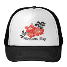 Fleurs rouges de ketmie d'Hawaï Casquettes