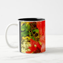 Fleurs rouges mug à café