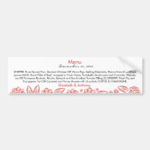 fleurs rouges sensibles épousant le menu adhésif pour voiture