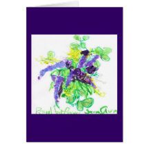 Fleurs royales de thé cartes de vœux