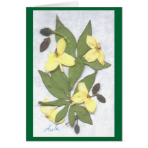 Fleurs sauvages d'hiver cartes
