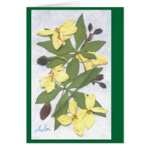 Fleurs sauvages d'hiver II Carte De Vœux