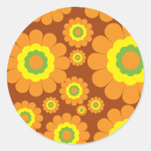 Fleurs super des années 70 adhésif