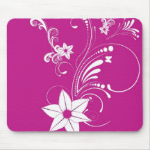 fleurs tapis de souris